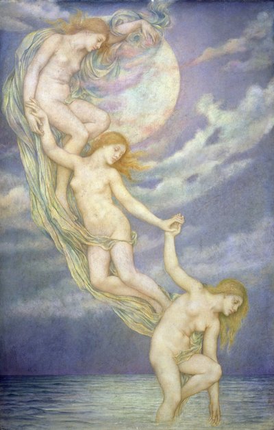 Moonbeams Dipping into the Sea by Evelyn De Morgan
